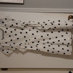 White dress with black dots